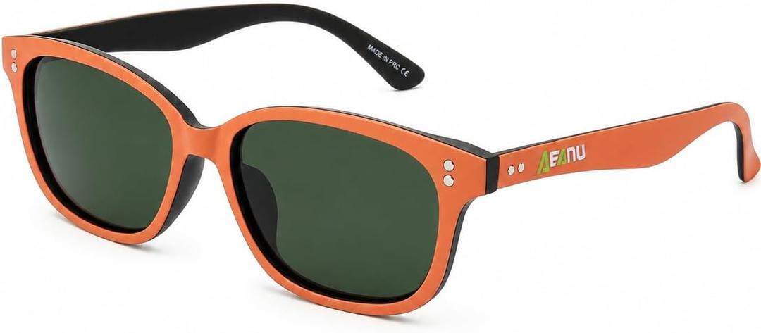 Polarized Sunglasses for Teens – UV400 Color Mirror Lens,Matte Round Frame Small Faces – Cycling & Outdoors