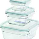 Glasslock 8-Piece Square Oven Safe Container Set