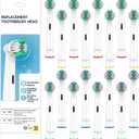 Replacement Toothbrush Heads Compatible with Oral B Pro 1000 Electric Toothbrush,Replacement Brush Heads Refill for Genius X,Smart 1500,Pro 5000,16 Count (White)