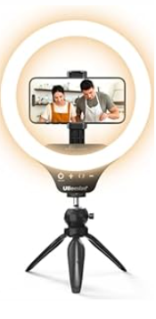 UBeesize 12" Desk Ring Light with Stand & Phone Holder - Adjustable Studio Light for PhotographyZoom Meetings, YouTube, TikTok, Live Streaming