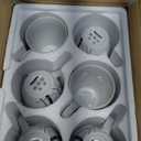 VEWEET Ceramic Coffee Mugs Set of 6, 11 OZ Coffee Cups Set with Handle, White Mugs Set Porcelain Cup Set for Kitchen, Microwave Dishwasher Safe, Series Fiona