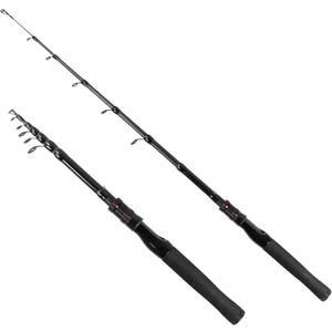 Telescopic Fishing Rod, Collapsible Fishing Rod Portable Spinning Pole for Saltwater and Freshwater, Carbon Fiber Lightweight and Compact Design (Full Extend 6.9 Feet)