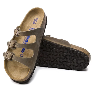 Birkenstock Women's Florida Soft Footbed Oiled Leather Sandal - Tobacco Brown 41