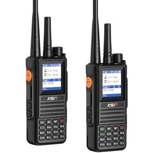 KSUN 4G POC Network Radio Walkie Talkies Long Range 5000 Miles, Handheld UHF Dual Mode & Antenna Relay Function,Gifts for Outdoor Hiking, Camping KSUN CT58 (2 Pack, Without Sim Card)
