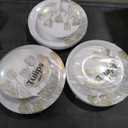 White/Gold Tulip Organic Plates Combo - Plastic - Case Pack of 96 - For Parties, Catering & Special Events, 10 x 7.5 Inches