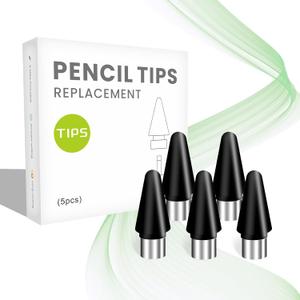 Replacement Pencil Tips for EDIVIA Stylus Pencil KD503, 5 Pack, Black