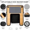 Inflatable Dog Boat Ramp Water Ramp for Pool, Float Floating Dog Ramps with Anti-Slip EVA for Lakes, Boats, Docks  47"L x 39"W x 4"H
