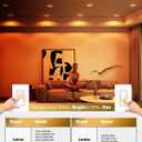 Sunco 12 Pack 6 Inch Ultra Thin LED Recessed Ceiling Lights Slim, Night Light, Baffle Trim, 2700K/3000K/4000K/5000K/6000K Selectable, Dimmable, 14W, Canless Wafer with Junction Box - ETL.