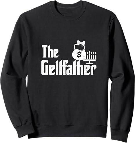 Gelt Father Hanukkah Dreidel Game Jewish Dad Menorah Latkes Sweatshirt, M