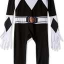 Morphsuits Black Power Ranger Costume Adult Men, Power Ranger Costume Adult, Funny Costumes for Adults, Size: XX-Large
