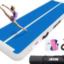 AWSUM Inflatable Gymnastics Mat 6.6ft/10ft/13ft/16ft/20ft/23ft Tumble Track | Air Gymnastics Tumbling Tracks 4/8 inches Thick with Electric Pump for Training Cheerleading Yoga Home Gym Outdoor Park Use