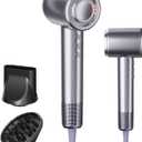 Hair Dryer with Diffuser,1500W Professional High Speed Ionic Blow Dryer for Fast Drying,Low Noise Thermal Control Hair Dryer for Curly Hair,Magnetic Nozzle,5 Temps,3 Speeds,for Home,Travel