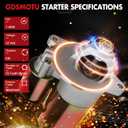 New Starter Compatible for Mercury for Cougar 5.0L 1991-1993 for Mercury for Grand Marquis 5.0L 1990-1991, 1.4kW/12 Volt Starter Motor Replace SFD0001 2-1806-FD