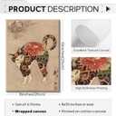 Japanese Cat Wall Art Samurai Cat Canvas Poster Anime Wall Decor Asian Prints Japan Painting Japanese Home Poster Tattoo Fantasy Artwork Funny Pictures for Living Room Bedroom 8x10 Inch Ready to Hang