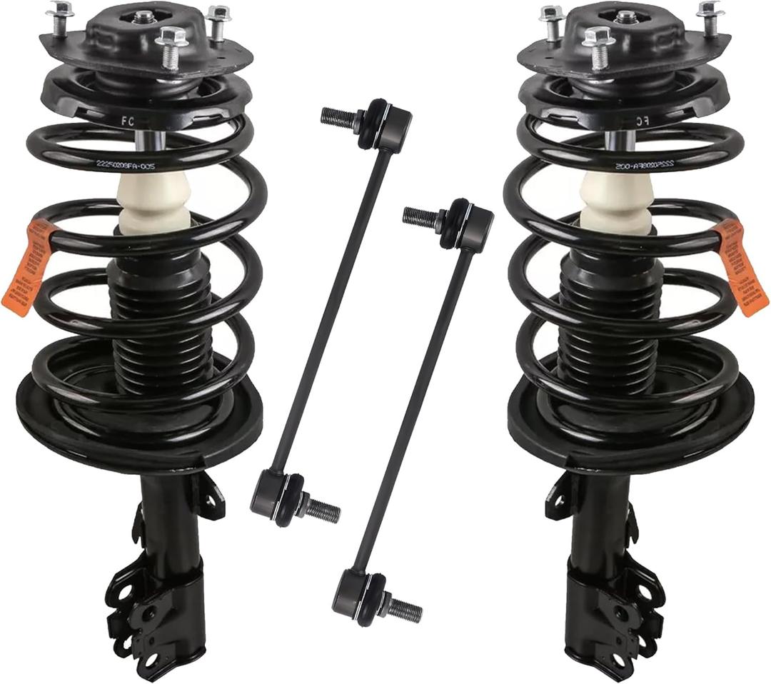 KUIPERAUTO Front Struts Assembly Kit Compatible for 2004 2005 2006 Toyota Camry Solara Lexus ES330 04 05 06 172205 172206 K90344 4PCS w/Coil Spring Sway Bar Link
