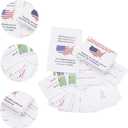 3 x US Citizenship Test Flashcards Set 2025, Civics Test Flash Cards American Government Assessment Preparation with 100 Civics Questions & Answers for Naturalization Exam