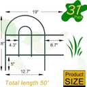 FOREHOGAR Decorative Garden Folding Border Fence, Metal Wire Edging Flower Fence Panel 18in X50ft Outdoor Patio Landscape