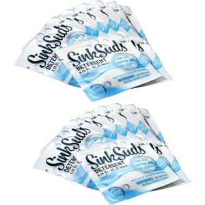 SinkSuds Travel Laundry Detergent Liquid Soap + Odor Eliminator for All Fabrics Including Delicates, Sink-Packets, 0.25 Fl Oz (Pack of 16)