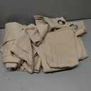 Beige Blackout Curtains 80 inch Long 2 Panels Set, Thermal Insulated Solid Grommet Closet Curtains for Bedroom Closet Door, Temporary Doorway Cover Room Divider Drapes, W 55" x L 80"