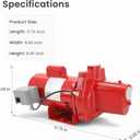 602208 Cast Iron Shallow Well Jet Pump, 1 HP 23 GPM 115/230V Dual Voltage, RJS-100-PREM Shallow Well Jet Pump for Home, Irrigation & Agriculture