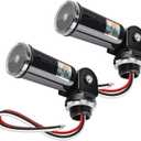 2 Pack Dusk to Dawn Sensor for Outdoor Lighting, 120-277V Photoelectric Switch, UL Listed Photocell Light Sensor Hardwired, IP65 Photocell with Swivel Mount for Most Outdoor Lighting Fixtures