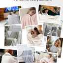 Buttery Soft Knit Throw Blanket for Couch, Reversible Fuzzy Knitted Blanket, Cozy Warm Plush Lightweight Decorative Throw for Sofa Bed, 50x60in, Beige