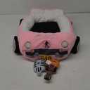 Elvis Plush Car Pet Bed  Pink Pet Bed with Musical-Design Pillows and Elegant Car Styling