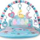 TEMI Baby Gym Toys & Activity Play Mat, Kick and Play Piano Gym Center with Music and Lights, Electronic Learning Toys for Infants, Toddlers, Newborn, Girls and Boys Ages 1 to 36 Months