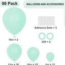 3 x Voircoloria 90pack Mint Green Balloons Different Size 18/12/10/5 Inch Pastel Green Balloon Garland Arch Kit for Baby Shower,Graduation, Wedding, Birthday, Gender Reveal, New Year Decorations