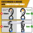 Ayaport Ratchet Straps Tie Downs, 1" x 10' Heavy Duty Ratchet Tie Down Straps, 1860lbs Break Strength, Larger Open S Hook W Safety Clip, Ratchet Strap for Motorcycle, Cargo, Truck Bed, Moving