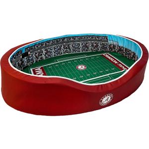 StadiumSpot Officially Licensed NCAA Premium Oval Dog Bed, Alabama, Small (Alabama Crimson Tide, Small)