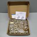 Ravinte 60 Pack 30 Pairs Semi-Overlay 1/2 inch Self-Closing Face Frame Cabinet Hinges Gold Half Wrap-Around Kitchen Cabinet Door Hinges Face Mount Cabinet Hardware