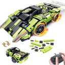 STEM Building Toys for Kids with 2-in-1 Remote Control Racer Snap Together Engineering Kits Early Learning Racecar Building Blocks - Best Gift for 6 7 8 9Year Old Boys and Girls (Green)