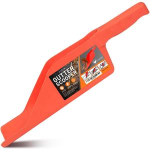 Gutter Scoop Cleaning Tools - Easy Removal of Leaves and Dirt - Deep Curved Gutter Scooper Shovel for Leaves & Debris, High-Impact Polypropylene, Ergonomic Handle, Fits Most Rain Gutters
