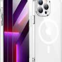SPIDERCASE for iPhone 13 Pro Case, Magnetic Clear Case with 2PCS Tempered Glass Screen Protector Slim Phone Case for iPhone 13 Pro 6.1'', Clear