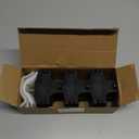 Hiboom 6 Pieces 3 Way Plug Adapter 3 Prong Outlet Splitter Power Adapter Outdoor with 15a 125v 3 Outlet Extender T Shape Heavy Duty Electrical Grounded Wall Tap (Black)