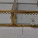 Antique Beauty Display Clear Glass 2 Drawers Palette Organizer, Cosmetic Storage, Makeup Container 2 Cube Jewelry Case Holder/Beauty Dresser Vanity Cabinet Decorative Keepsake Box