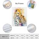 ANMOGID Wall Art Canvas Heartwarming Cheetah Family Watercolor Posters Modern Aesthetic Decor Prints for Bedroom Living Room Office with Premium Fade Resistant Canvas 11x14inch(28x35cm) (11L" x 14W")