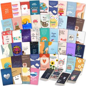 Mr. Pen- Encouragement Cards, 100 pcs, Inspirational Cards, Motivational Cards, Inspirational Note Cards, Motivational Quote Cards, Kindness Cards, Inspirational Quote Cards Bulk (4.25 x 5.5 inches, Retro rainbow)