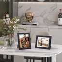 Giftgarden 4x6 Picture Frame Set of 8, 5x7 Matted to Display 4 by 6 Photos with Mat or 5 by 7 without Mat for Wall or Tabletop, Black