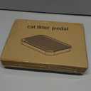 Lanstics Litter Box Step, Litter Box Ramp for Cats Grey Litter Catcher with Wooden Base Cat Steps for Litter Box Anti-Tracking & Easy to Clean for Kitten & Elderly Cats (Black)