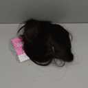 Ms Taj Hair Topper 12 Inch Hair Toppers for Women with Thinning Hair 6.5"x6.5" Large Base Synthetic Hair Topper with Bangs Fiber Wiglets Ladies Toppers Hair Pieces for Women-Brown Black