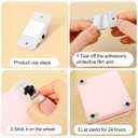 24 Pcs Self Adhesive Wheels Mini Fixed Wheels Caster Boxes Caster for Box Bottom Storage Rack DIY Toy Car Bin Storage(Classic Style)