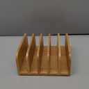 Desk Mail Organizer Bamboo File Holders Countertop Paper Organizer Letter Sorter 5 Compartments Envelope Holders with Anti Slip Mat for Home Office School Desktop Document Storage