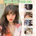 Bangs Hair Clip in Bangs 3603D Cover Hair Topper Synthetic HairPieces for Women Light Brown Wispy Fake Bangs Toppers for Daily Wear