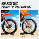 2 x 72Pcs Colorful Bike Spoke Covers - Universal 8"-21" Wheel Wraps