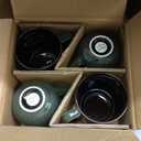 LERATIO Ceramic Dinnerware Sets for 4,16-Piece Reactive Glaze Plates and Bowls Set with Mugs,Highly Chip and Crack Resistant | Dishwasher,Microwave & Oven Safe Dishes set-Green (Dreamy Moonlight-Green)