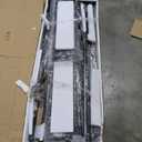 Rolanstar Full Size Bed Frame with Headboard, LED Bed with Bookcase Storage and Charging Station, Metal Platform Bed with Glass Shelves, No Box Spring Needed, Noise-Free, Black