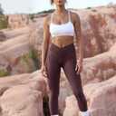 YEOREO V Waist Workout Leggings for Women Butt Lifting Scrunch Gym Leggings Seamless Yoga Pants Brown XL (Brown, XL)