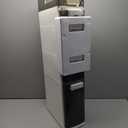 4 Tier Slim Bathroom Storage Cabinet, Narrow Organizer with Wheels and Toilet Paper Holder, Waterproof, No Assembly Required, Perfect for Small Spaces in Bathroom, Kitchen and Living Room (Cream White B)